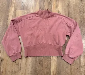 Anthropologie Daily Practice Mock Neck Sweatshirt in Dusty Rose Open Back XL thumbnail 1