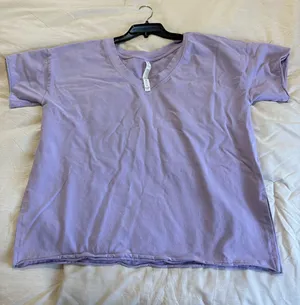 Boutique Purple v neck top thumbnail 1
