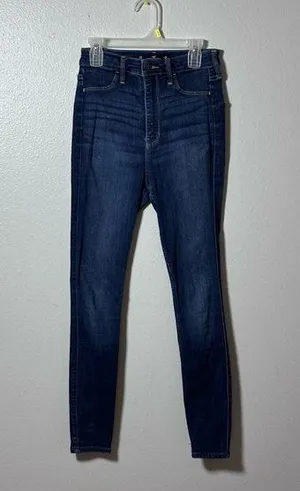 Hollister Women Blue Denim Advanced Stretch Ultra High Rise Jean Jegging size 3S thumbnail 1