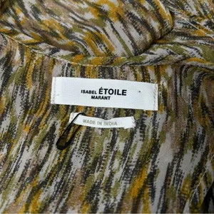 ISABEL MARANT ÉTOILE Top Womens Size 2 Boho Ruffle Asymmetrical Earthy Chic thumbnail 9