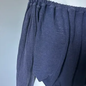 We the Free Boho Off the Shoulder Oversized Midnight Blue Blouse Top Size Small thumbnail 5