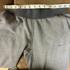 Nike Dri Fit Sportswear Jogger Sweatpants Fleece Gray Waist Band cotton size S thumbnail 6