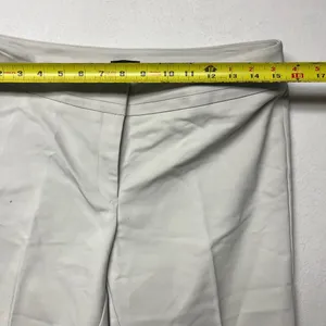 Ann Taylor Woman's Curvy Wide Leg Pant Size 8 Ivory Stretch High Rise thumbnail 6