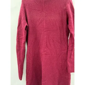 Akira Chicago Sweater Dress Womens M/L Burgundy‎ Cowl Neck Ribbed Knit Mini thumbnail 6