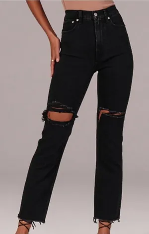 Abercrombie & Fitch The Ankle Straight Ultra High Rise Jeans Sz 8 thumbnail 1