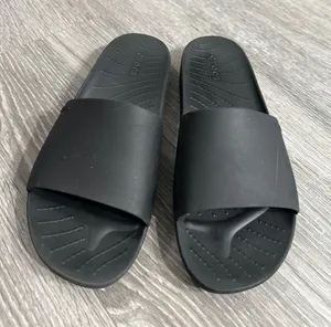CROCS women Black Slide Sandals - Classic Single-Band Slides thumbnail 1