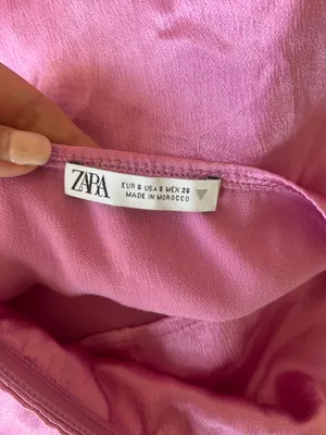 Zara Pink Satin Maxi Dress thumbnail 5