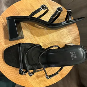 Wild Fable Glossy Black Block Heels thumbnail 1