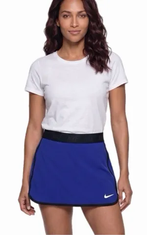 NIKE Golf Dri-FIT Blue & Black Stretch Athletic Skort Medium thumbnail 1