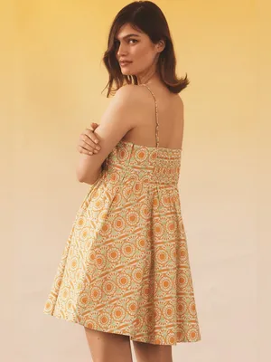 Anthropologie Maeve Printed Babydoll Mini Dress thumbnail 3