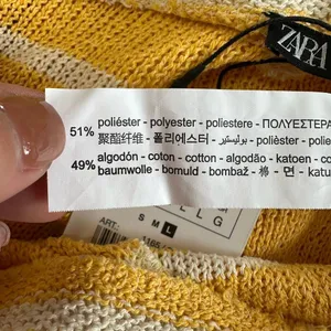 ZARA Yellow Striped Crocheted Pants thumbnail 5