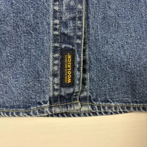 Woolrich Denim Button Down Shirt Southwestern Embroidered Blue Long‎ Sleeve M thumbnail 5