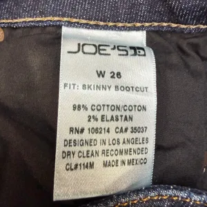 Joe's Jeans Womens 26 Skinny Bootcut Dark Wash Y2K Indie Sleaze 90s Off Duty Low thumbnail 3