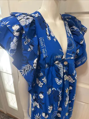 Farm Rio Flutter-Sleeve Babydoll Mini Dress Size XSmall thumbnail 9