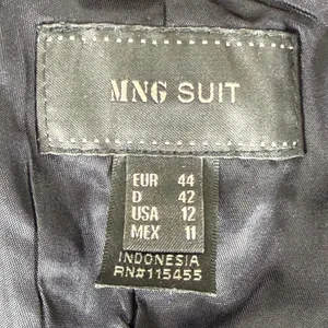 MNG Suit Mango Womens Black Two Button Tailored Blazer Jacket Size 12 568904 thumbnail 2
