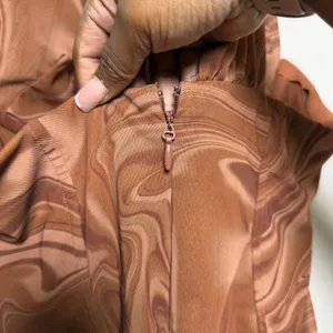 House of CB Women Clementine Mini Dress M Brown Swirl Cutout One-Shoulder Ruched thumbnail 11