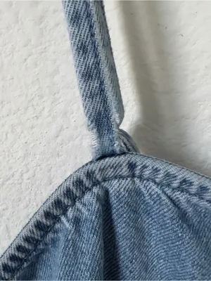 Anthropologie Damson Madder Lana Drop-Waist Mini Dress in Blue Denim thumbnail 7
