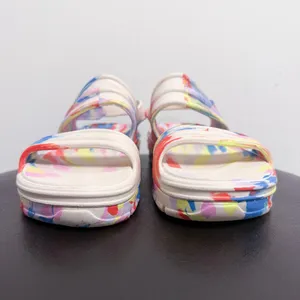 Hunter Ivory Multicolor Bloom Algae Swirl Marble Platform Sandals UK 6 US 8 thumbnail 4