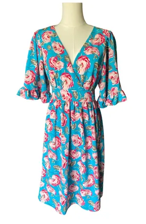 Betsey Johnson Floral Ruffle Dress thumbnail 1