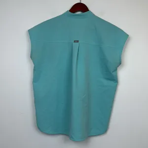Figs Turquoise Cap Sleeve Blouse s thumbnail 3