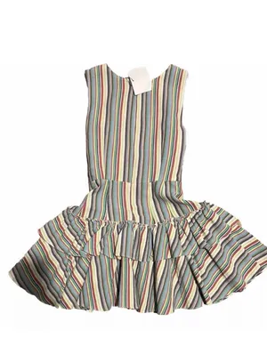 TOMENYC Tiered Mini Dress Tan Size 8 thumbnail 3