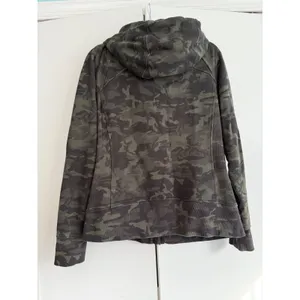 Lululemon Camo Full‎ Zip Hooded Jacket Women's Size 12 Green Black Athleisure thumbnail 5
