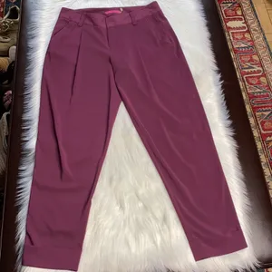 Alice + Olivia Plum Slouchy High Waisted Cropped Arthur Pant thumbnail 1