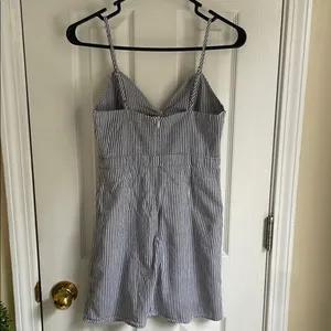 Vestique Blue and White Striped Mini Dress thumbnail 5