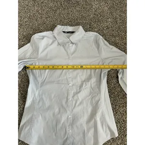 Zara blue button-up poplin long sleeve shirt L thumbnail 5
