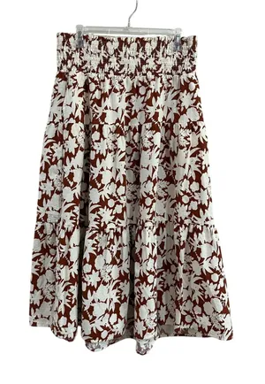 Universal Thread Floral Midi Skirt Cottagecore Pockets Cotton Large‎ thumbnail 1
