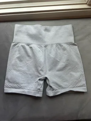 Gymshark Seamless High-Waist Bike Shorts in Light Gray thumbnail 2