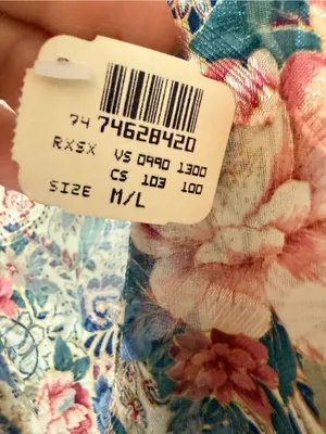 Victoria’s Secret Vintage Floral Button Up Mini Slip Chemise NWT thumbnail 6