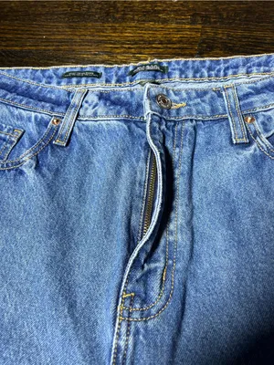 Wild Fable Highest Rise Mom Shorts Denim with Happy Embroidery Size 16 / 33R thumbnail 3