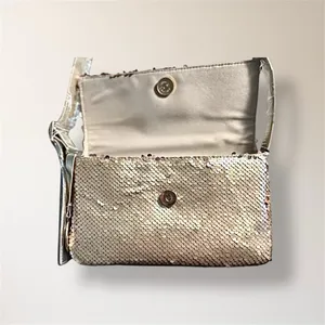 New Nicole‎ Miller Gold Sequin Shoulder Bag Clutch Evening Purse Holiday Party thumbnail 10