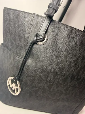 Michael Michael Kors Jet Set Signature Large Pocket Tote – Black / Charcoal thumbnail 13