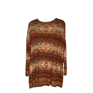 Denim & Supply Ralph Lauren Sweater Women XL Orange Southwestern Tunic Excellent thumbnail 3