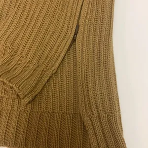J.O.A. Side Slit Khaki Turtleneck Zipper Sweater C31‎ thumbnail 5