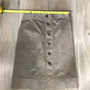 J. Crew Khaki‎ Button-Front Pencil Skirt thumbnail 4