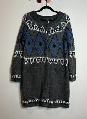 Free People Frosted Fair Isle cardigan sweater thumbnail 1