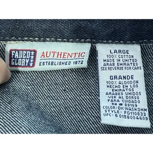 Y2K Faded Glory Denim Vest Large Rhinestones Western Rockabilly Rodeo 90s thumbnail 5