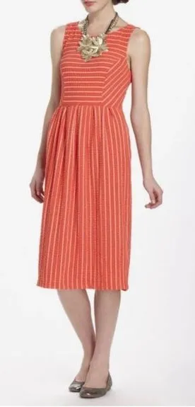 Anthropologie women’s medium retro ribbon midi dress by postmark‎ XS thumbnail 1