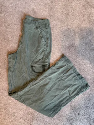 American Eagle Olive Green Super High Rise Baggy Wide Leg Pants‎ Size 6 thumbnail 1
