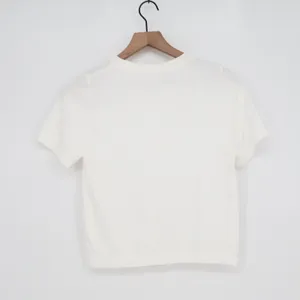 A New Day T-Shirt Womens Large Short Sleeve Cream Spandex Slim Fit Excellent thumbnail 4