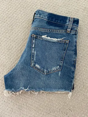 Abercrombie High Rise Dark Wash Short thumbnail 2