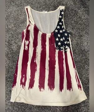 Patriotic Flag Print Women's Tank Top thumbnail 1