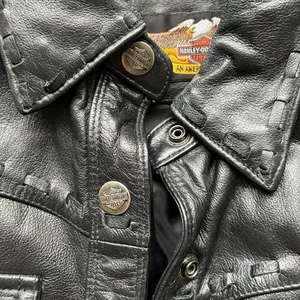 Harley Davidson Rare‎ 100% Leather Motorcycle Biker Jacket Medium thumbnail 3