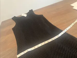 GAP Black Textured Sleeveless Midi Dress Sz M NWT thumbnail 5