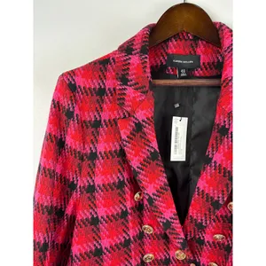 Women’s Karen Millen Size 18 Pink Red & Black Blazer thumbnail 2
