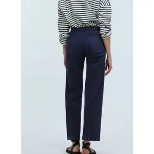 Madewell Emmett Wide Leg Crop Pant Ink Cotton Stretch Welt Pockets High Rise 27 thumbnail 11