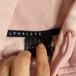 ALPHALETE Pink Hoodie Sweatshirt Pullover Drawstring Hood Pockets Size S thumbnail 5